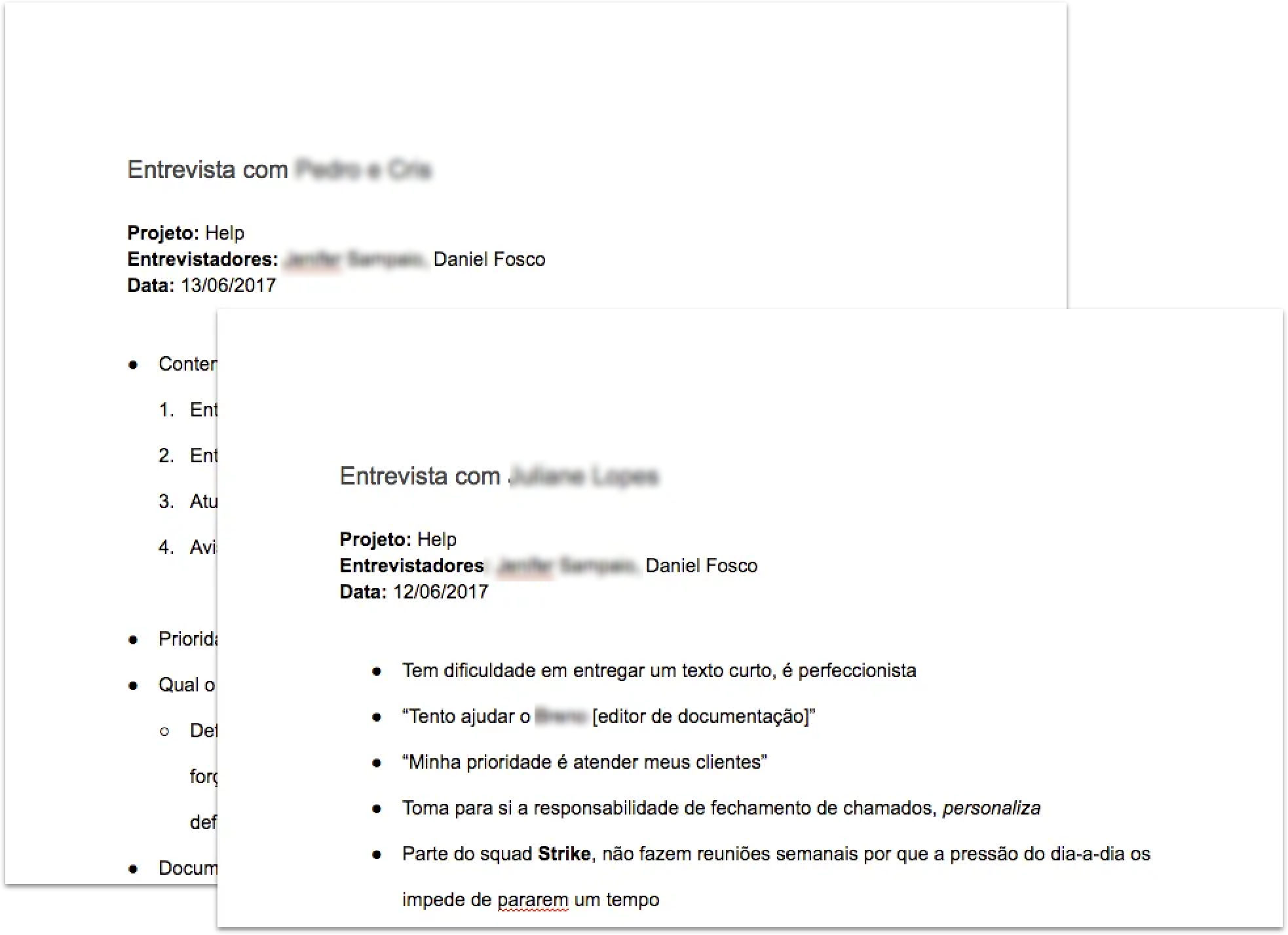 Research summary docs (in portuguese)