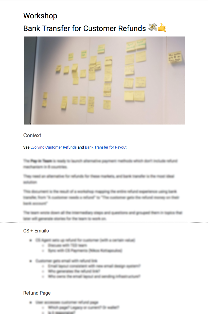 Summary doc for Workshop for Bank Transfer refunds